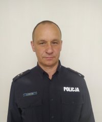 Komendant Komisariatu w Kocku nadkomisarz Marek Tarczyński